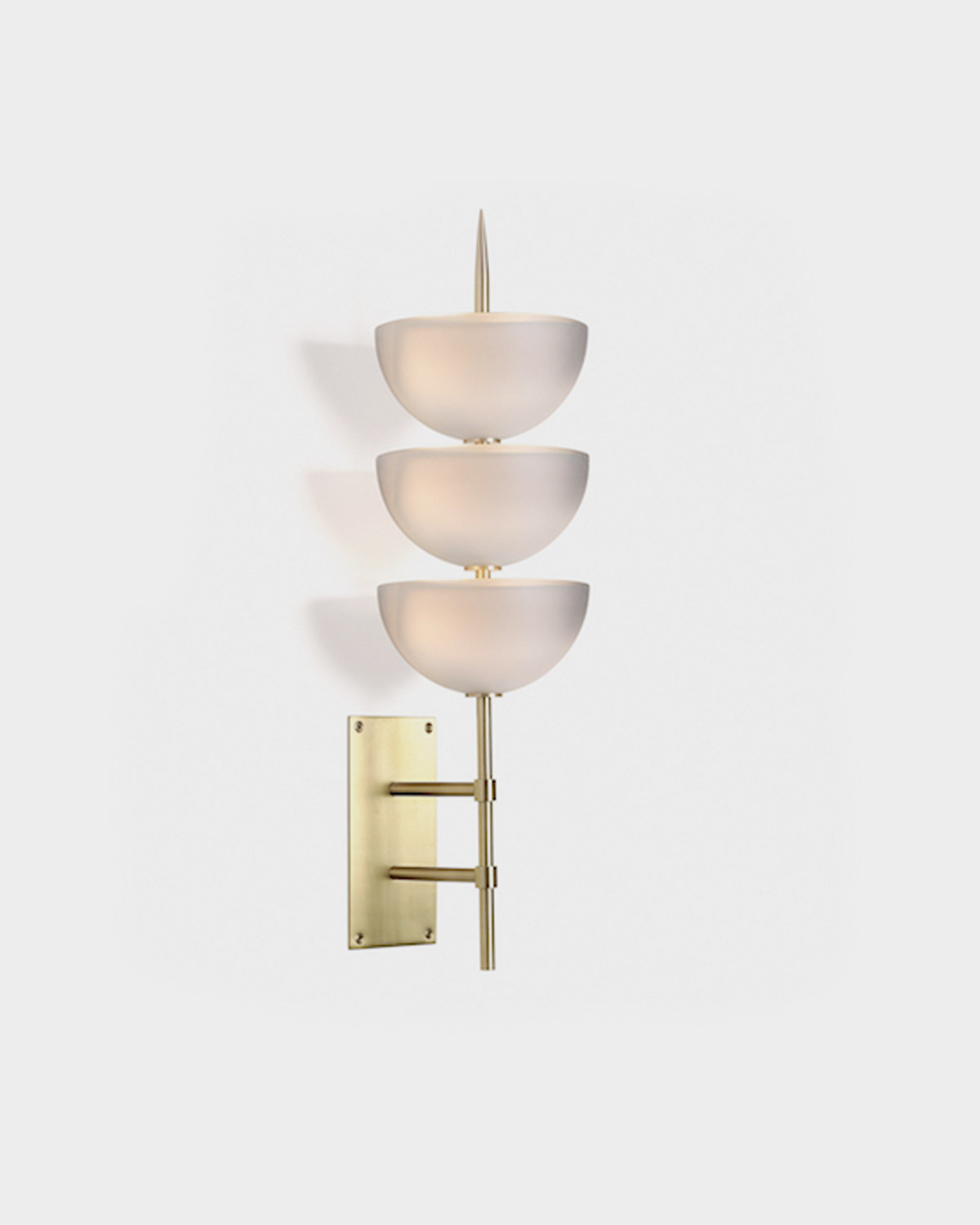 The Small Gilles Wall Sconce with Glass Shades By Studio Van den Akker