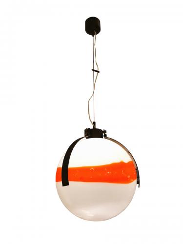 Mazzega Mid Century Modernist Murano Glass Ball Shaped Chandelier