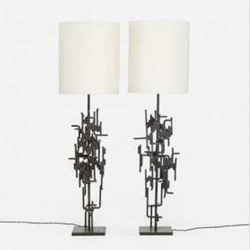 Marcello Fantoni Pair Of Floor Lamps In, Abstract Floor Lamps