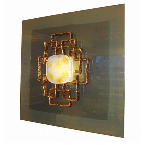 Angelo Brotto Large Lit Wall Sculpture