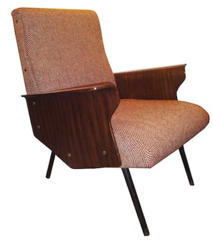 Osvaldo Borsani Rare Single Mid Century Club Chair, model D72