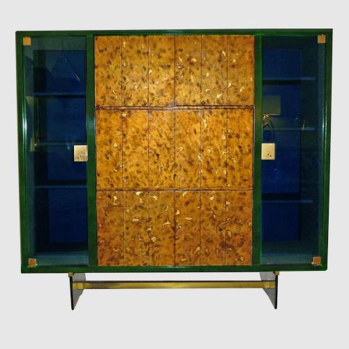 Raphael Rare Drop Front Libraire Cabinet in Original Lacquer