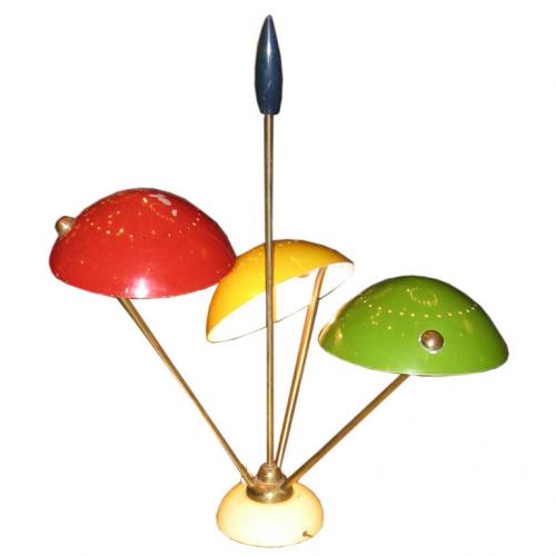 Gino Sarfatti Very Rare Three Light Table Lamp Model 534