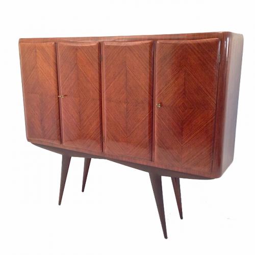 A Four Door Mid Century Cabinet on Stand attributed to Pier Luigi Colli