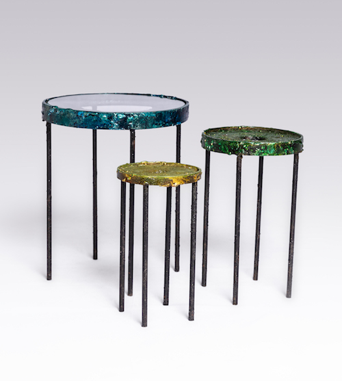 Moon Pool Nesting Tables by James Bearden for Studio Van den Akker