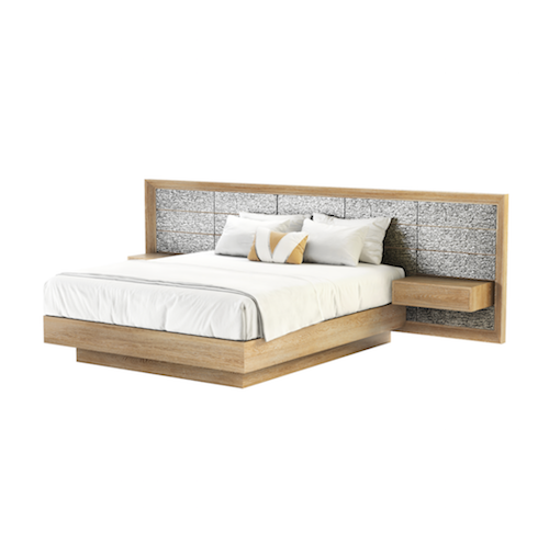 The Adriana Bed with Extended Headboard and Integrated Nightstands