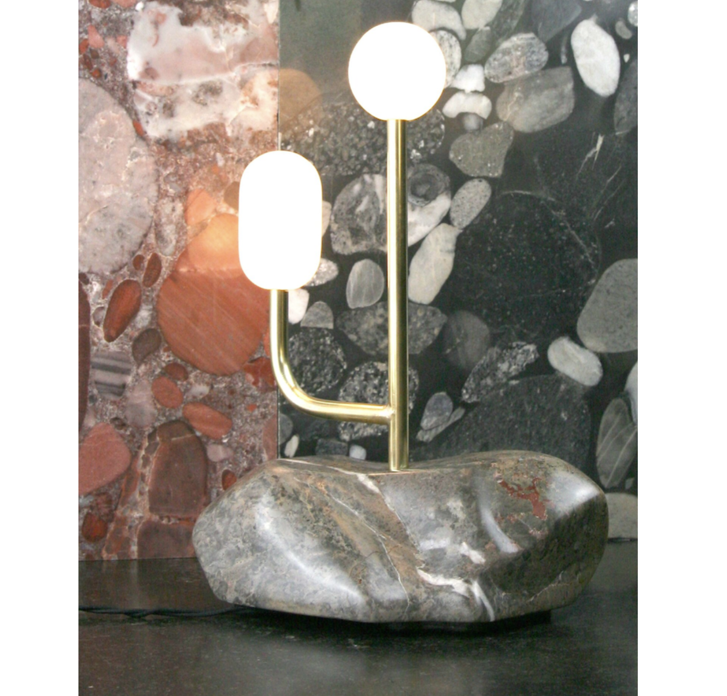 ML - 90 Marble Lamp by Edouard Sankowski for Krzywda